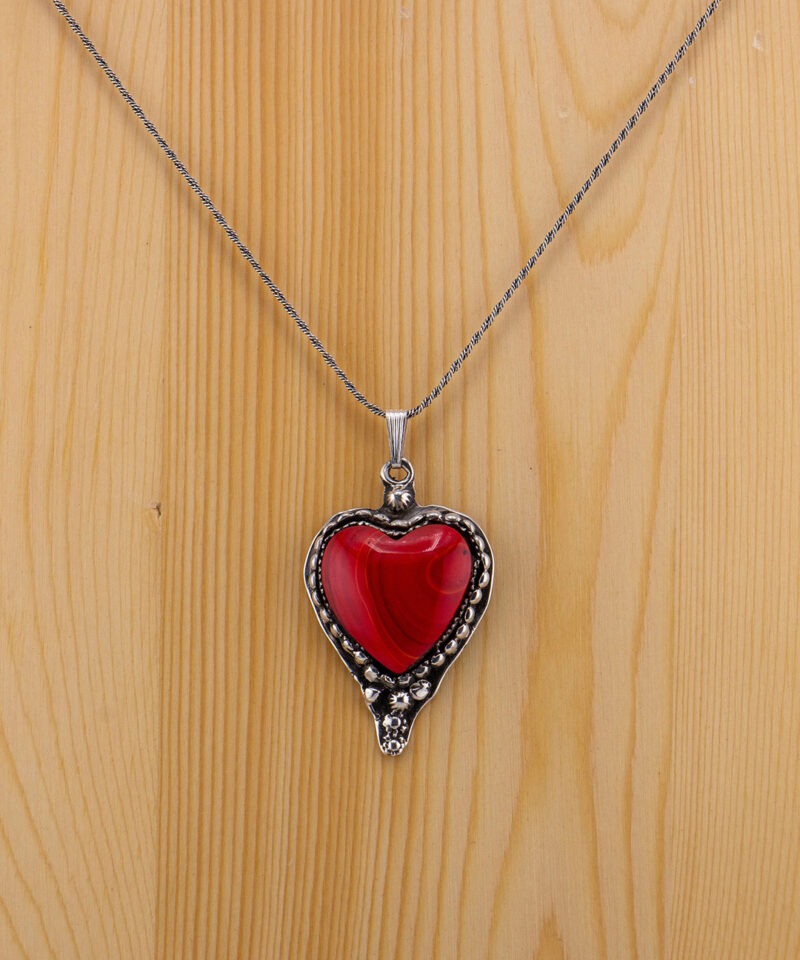 J159 Large Rosarita Heart with Flowers & Beads - Image 7
