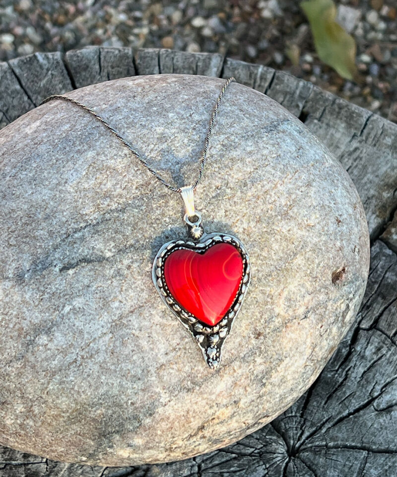J159 Large Rosarita Heart with Flowers & Beads - Image 8
