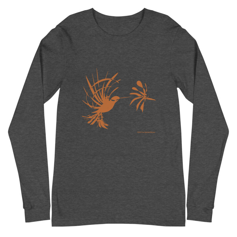RUFOUS HUMMINGBIRD - Unisex Long Sleeve Tee - Image 6
