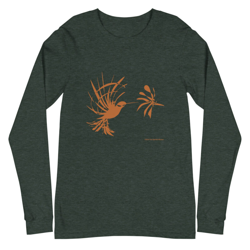 RUFOUS HUMMINGBIRD - Unisex Long Sleeve Tee - Image 5
