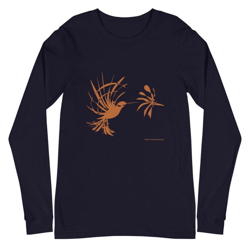RUFOUS HUMMINGBIRD - Unisex Long Sleeve Tee - Image 3