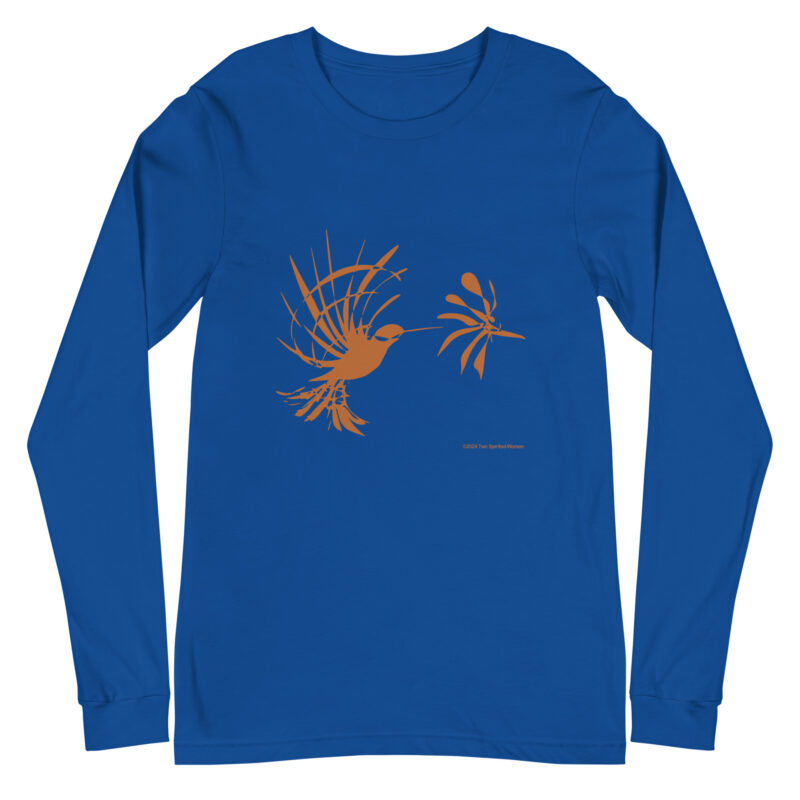 RUFOUS HUMMINGBIRD - Unisex Long Sleeve Tee - Image 7
