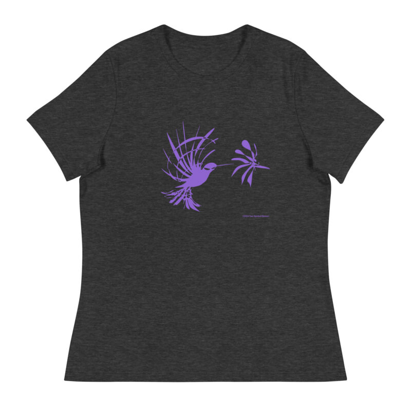 PURPLE HUMMINGBIRD - Women's Relaxed T-Shirt - Image 4