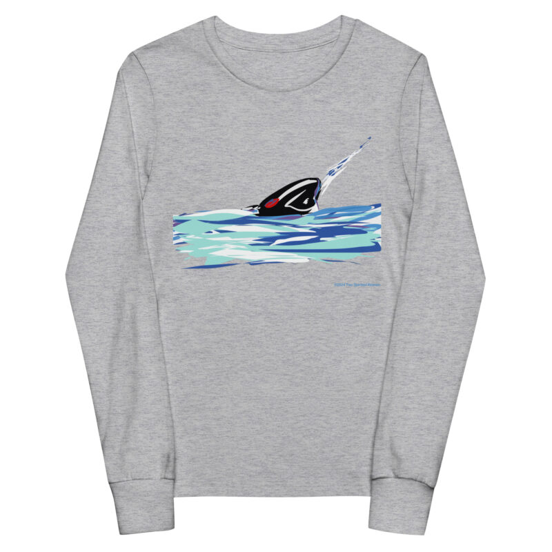 WHALE - Youth Long Sleeve Tee - Image 2
